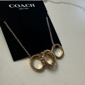 Coach Gold Necklace with Circular Pendants
